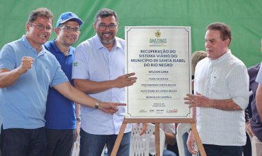 Governador Wilson Lima inaugura iluminação de LED e anuncia obras de infraestrutura na Calha do Rio Negro