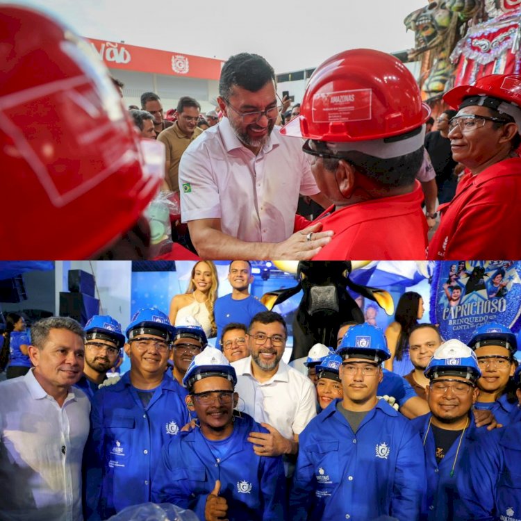 Governador Wilson Lima desembarca em Parintins e entrega 14 mil EPIs para trabalhadores dos bois Caprichoso e Garantido