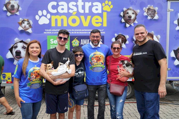 Governador Wilson Lima destaca importância do maior mutirão de castração do Amazonas durante ação para mais de 2 mil animais