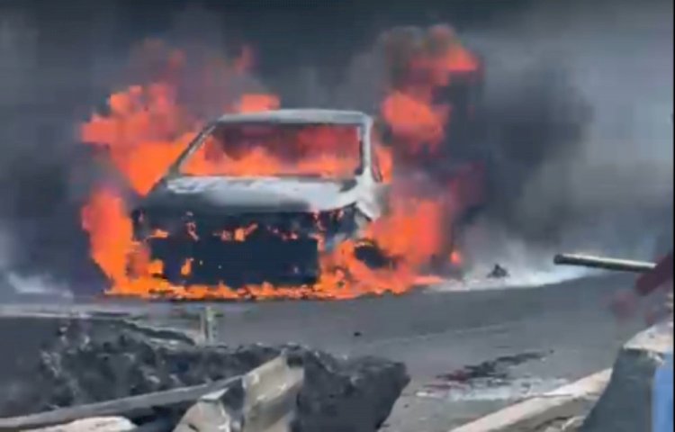 Explosão de carreta com combustível deixa mortos e interdita a Via Dutra, em Barra Mansa