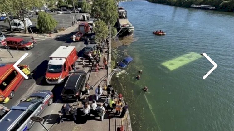 passageiros Ônibus escolar cai no rio Sena após motorista 'perder o controle'