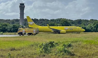 Avião cargueiro da Gol sai da pista após pouso no aeroporto de Salvador