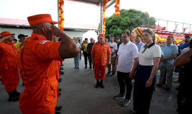 Governador Roberto Cidade inaugura novo grupamento dos Bombeiros em Manicoré durante comemorações dos 148 anos do município