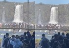 Turista se pendura em passarela e pula nas águas das Cataratas do Iguaçu para recuperar celular; veja vídeo