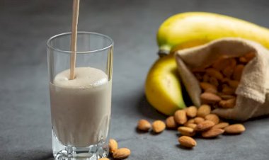 Vitamina de banana, amêndoa e chia: uma bebida rica em ômega 3, cálcio e antioxidantes para auxiliar a memória e fortalecer os ossos