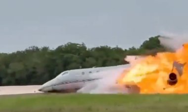 Avião particular explode após cair em pista do Aeroporto Internacional da República Dominicana; veja vídeo