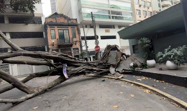 Vendaval de mais de 90 km/h coloca o Rio em estágio de alerta, deixa bairros sem luz e afeta transportes; siga ao vivo