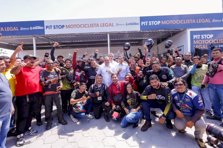 Governador Roberto Cidade entrega novo Pit Stop Motociclista Legal na zona norte de Manaus