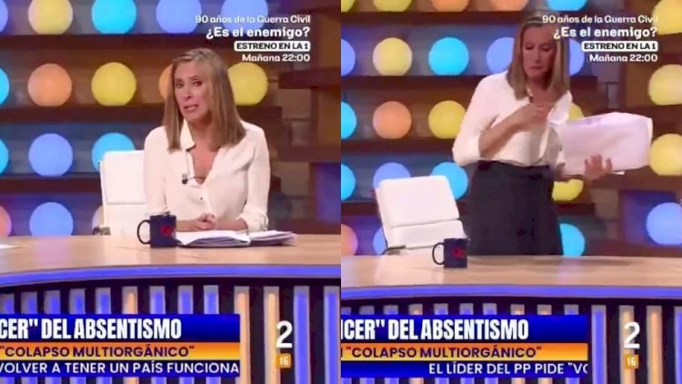 Apresentadora abandona programa ao vivo na Espanha e acusa colega de assédio moral: 'Não aguento mais'