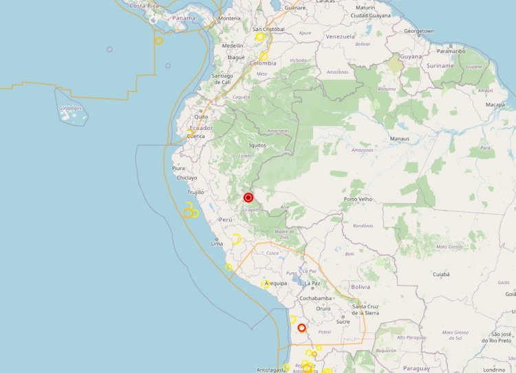 Terremoto de magnitude 5,6 é registrado perto da fronteira entre Peru e Brasil