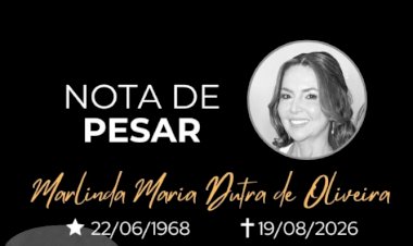NOTA DE PESAR - Promotora Marlinda Maria Dutra de Oliveira