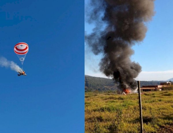 Avião sofre pane, piloto aciona paraquedas e faz pouso de emergência em MG