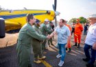 Governador Roberto Cidade recebe aeronaves que passam a reforçar combate às queimadas no Amazonas