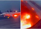 Motor de avião da Latam pega fogo durante decolagem no Aeroporto de Lima. Vídeo