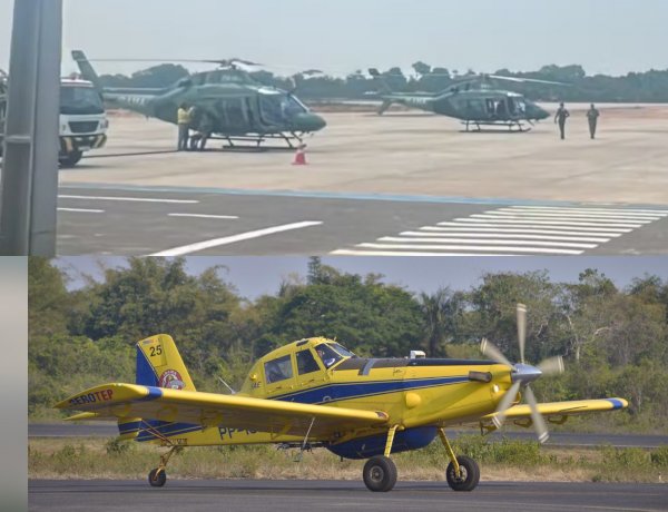 Aeronaves enviadas para combater queimadas no AM chegam a Manaus