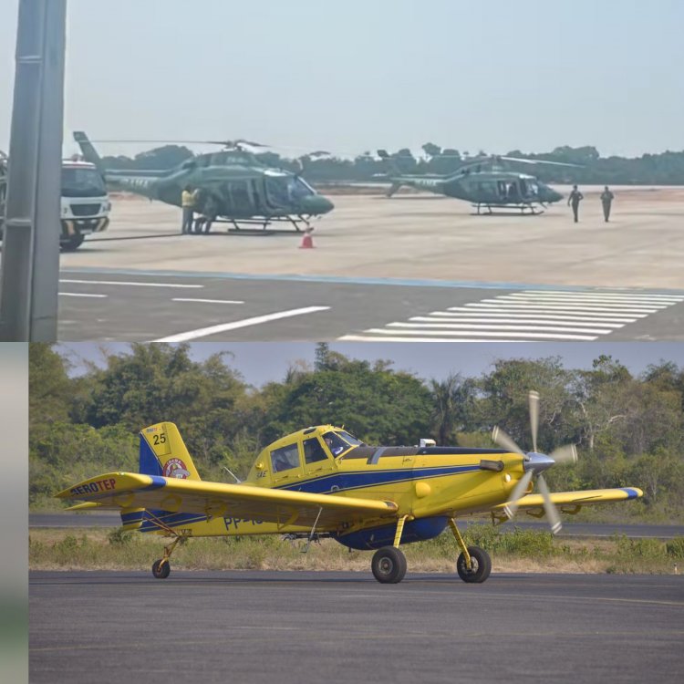 Aeronaves enviadas para combater queimadas no AM chegam a Manaus
