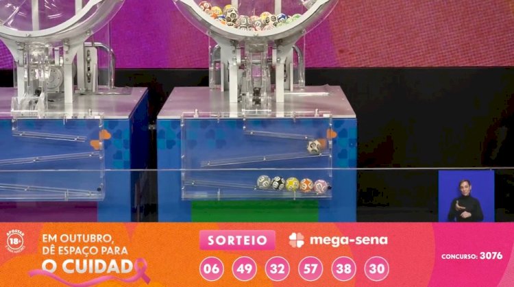 Mega-Sena 3076 acumula e prêmio vai a R$ 320 milhões; confira os números sorteados